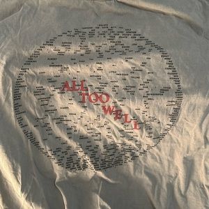 All Too Well lyrics by Taylor Swift tee shirt